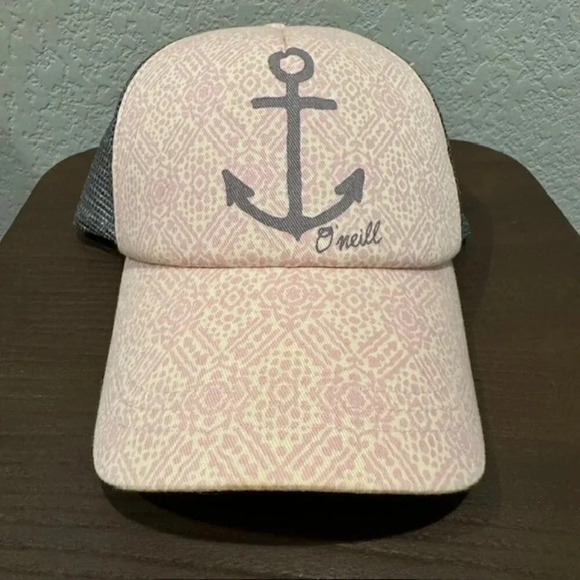 O'Neill Accessories - O'Neill Women's Pink & Grey Nautical Hat, Adjustable